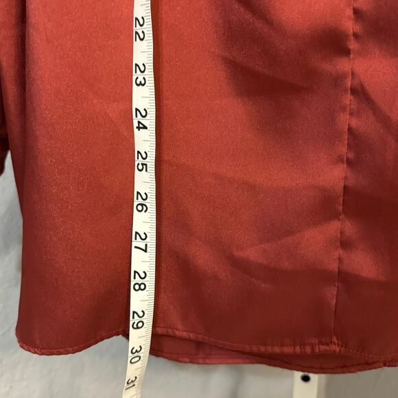 Lane Bryant Wine Colored Scoop Neck Long Sleeve Blouse Size 14 NWT - Picture 8 of 13